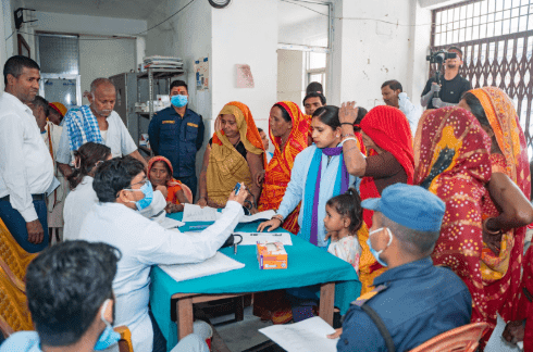 Community members receive care during Binaytara’s 2025 health camp in Nepal, part of a global oncology initiative to reduce cancer disparities.