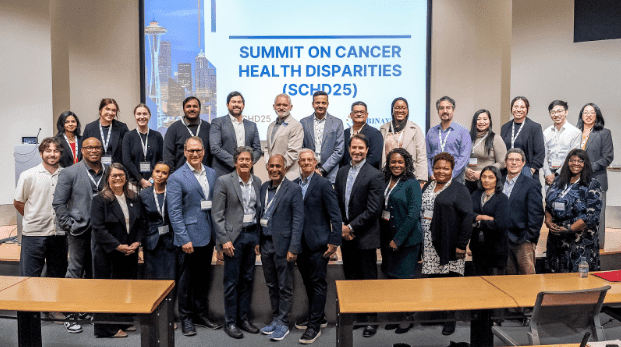 Group of healthcare professionals, faculty, and community advocates at the Summit on Cancer Health Disparities (SCHD25).