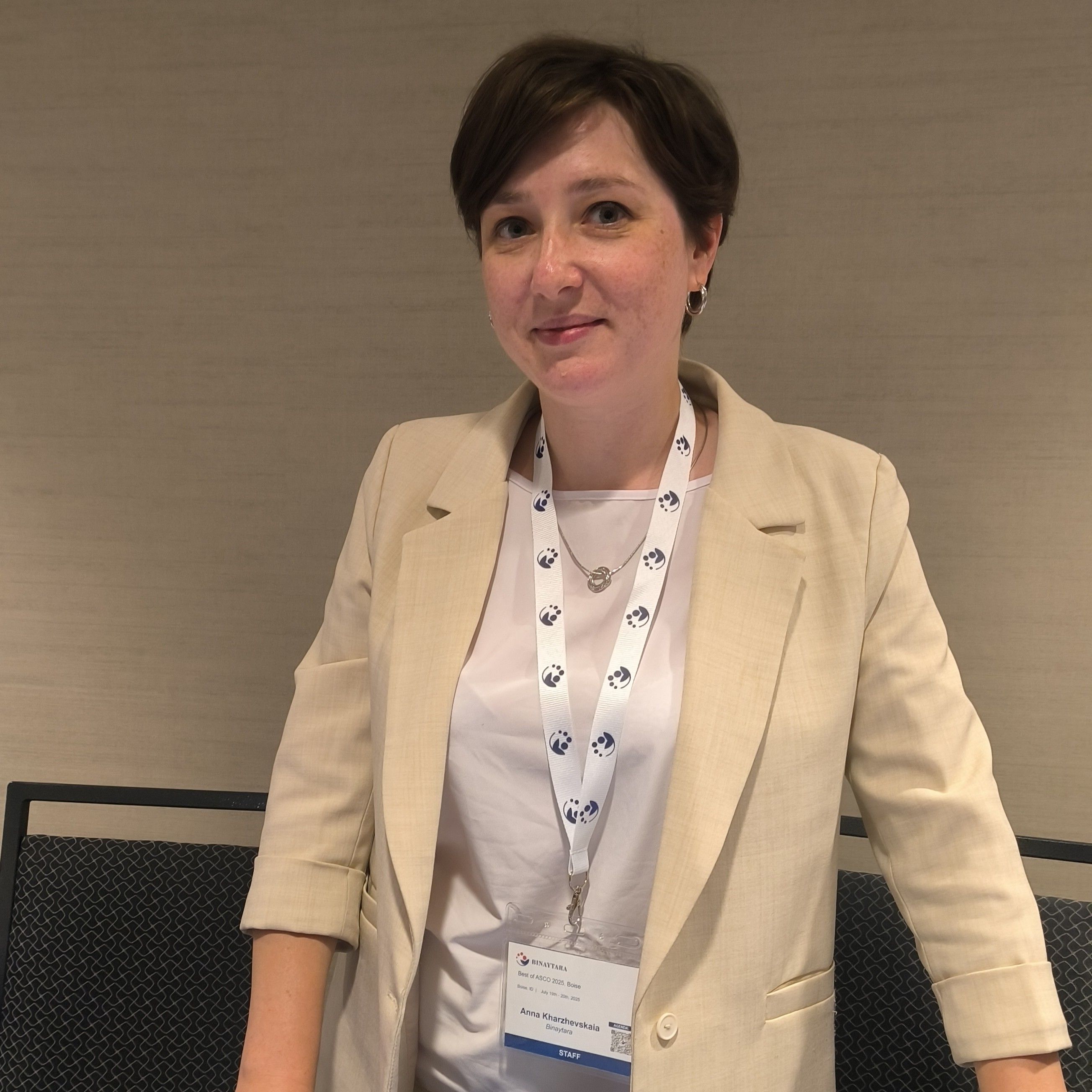 Anna Kharzhevskaia, Assistant Manager of Education Programs at Binaytara, at the Best of ASCO Boise 2025 conference