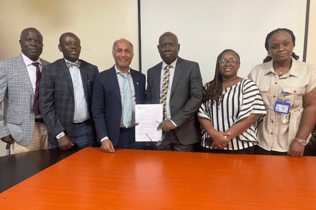 Binaytara leadership and Federal Medical Center Ebute-Metta officials signing partnership agreement in Lagos, Nigeria