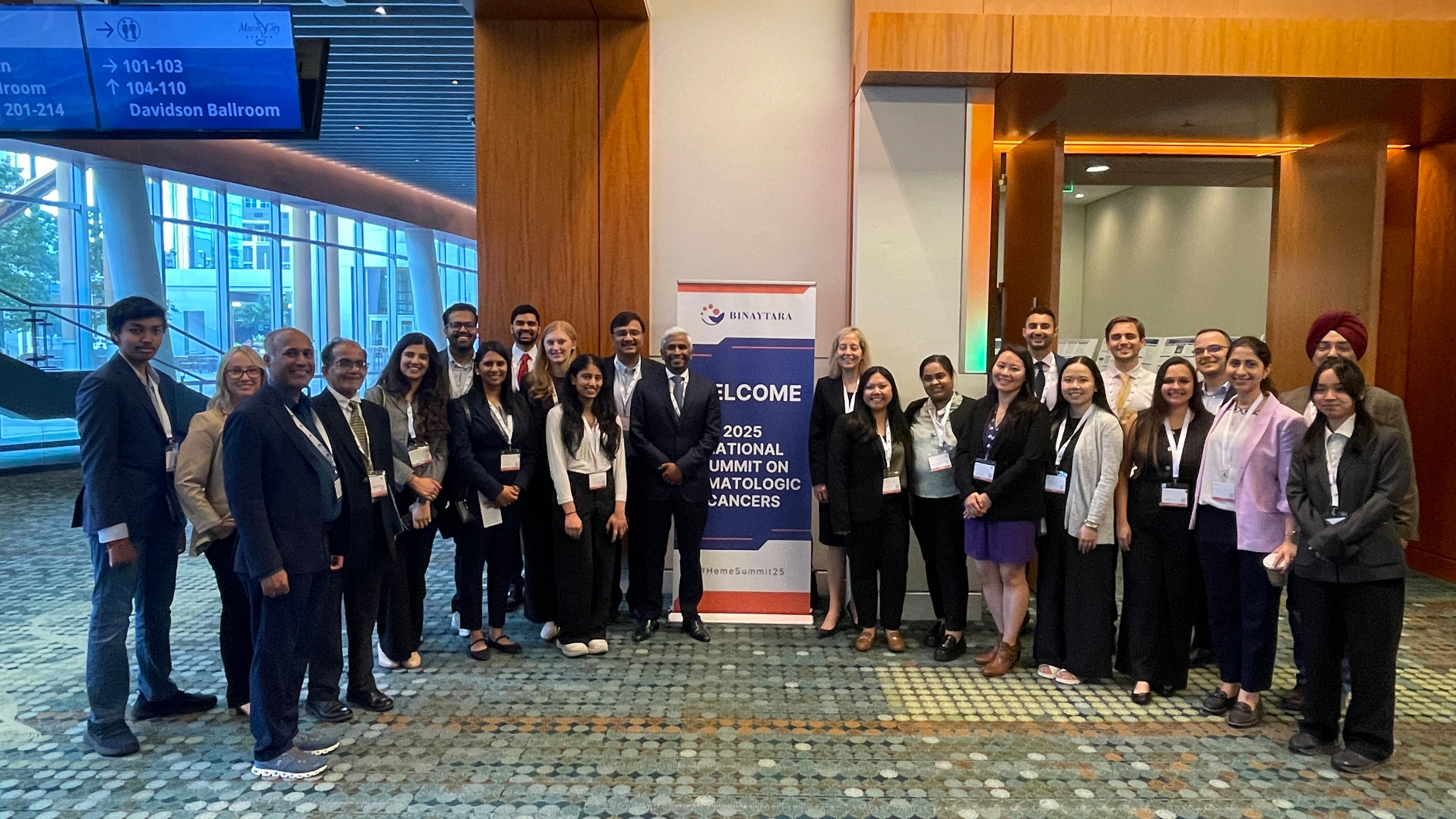 Group photo of faculty and attendees at Binaytara’s 2025 National Summit on Hematologic Cancers.